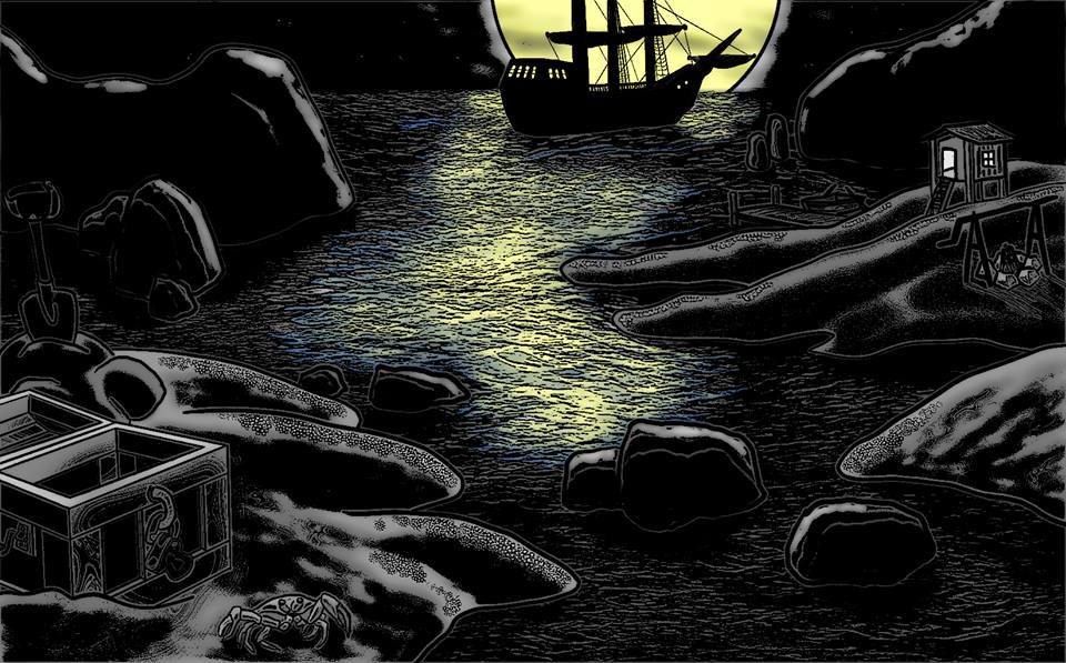 Face Off game artwork showing a pirate cove